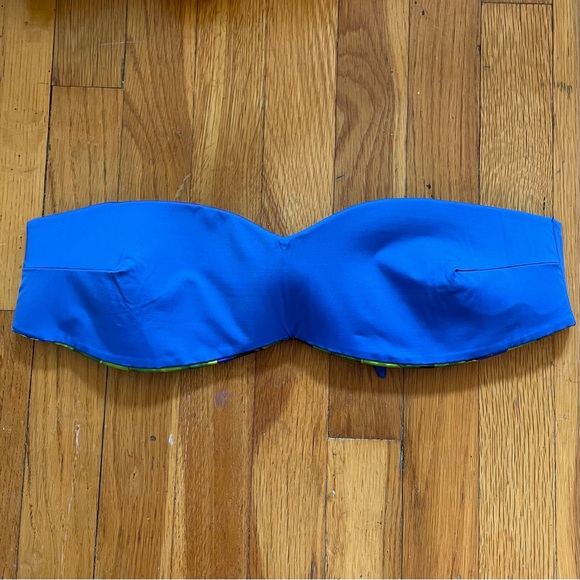 Alice + Olivia Peri Reversible Bandeau Bikini Top in Palm NWT - Picture 6 of 12